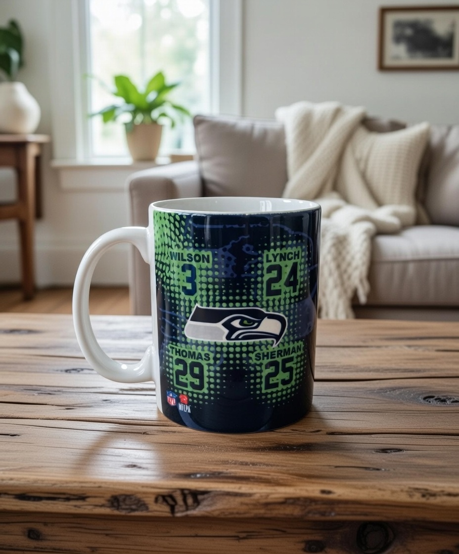 Seattle Seahawks Super Bowl Winners Mug Blue Green Legends Seattle Seahawks Super Bowl Winners Mug Blue Green Legends