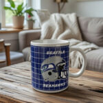 Seattle Seahawks Vintage Helmet Mug 12oz Ceramic Collectible