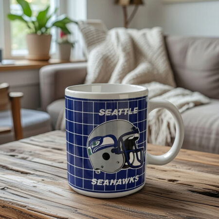 Seattle Seahawks Vintage Helmet Mug 12oz Ceramic Collectible