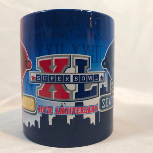 Seattle Seahawks vs Pittsburgh Steelers Super Bowl XL 40th Anniversary Mug