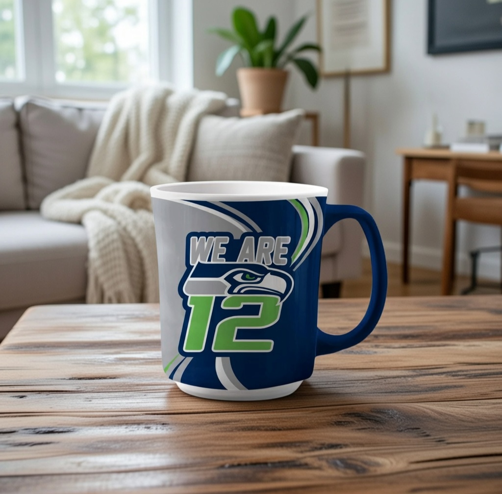 Seattle Seahawks We Are 12 Mug 14oz Ceramic Gift Box Seattle Seahawks We Are 12 Mug 14oz Ceramic Gift Box