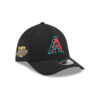 Arizona Diamondbacks Black Embroidered M-Crown A-Frame Stretch Fit Hat