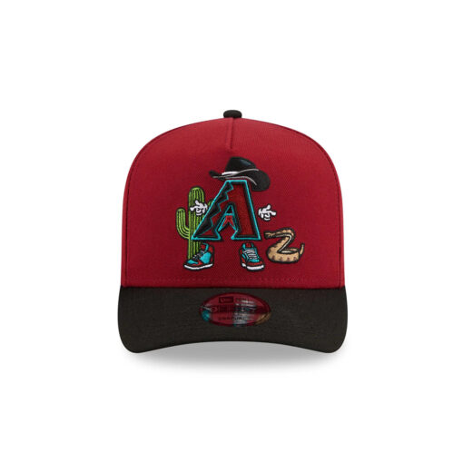 Arizona Diamondbacks Cartoon Red A-Frame Stitched Snapback Hat