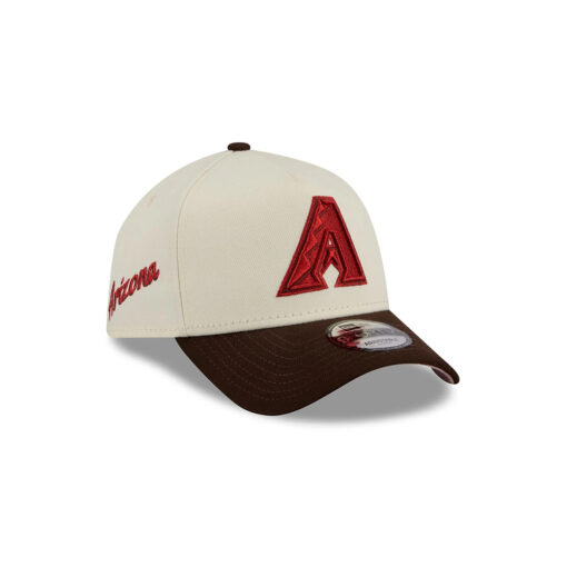 Arizona Diamondbacks City Script Cream A-Frame Embroidered Snapback Hat