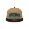 Arizona Diamondbacks Classic 8Bit Wordmark Brown Embroidery Logo Fitted Hat
