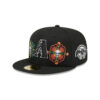 Arizona Diamondbacks Day of the Dead Skull and Flowers Black Embroidered Fitted Cap