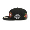 Arizona Diamondbacks Day of the Dead Skull and Flowers Black Embroidered Fitted Cap