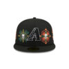 Arizona Diamondbacks Day of the Dead Skull and Flowers Black Embroidered Fitted Cap