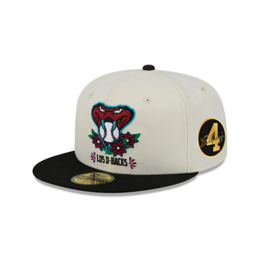 Arizona Diamondbacks Day of the Dead Sugar Skull Mascot Cream Stitched Fitted Hat