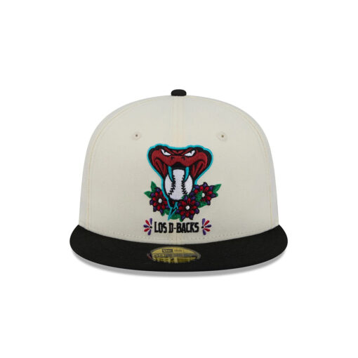 Arizona Diamondbacks Day of the Dead Sugar Skull Mascot Cream Stitched Fitted Hat