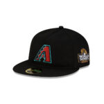 Arizona Diamondbacks Easy Retro Crown Black Stitched A-Frame Fitted Hat