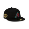 Arizona Diamondbacks Easy Retro Crown Black Stitched Logo AFrame Fitted Hat