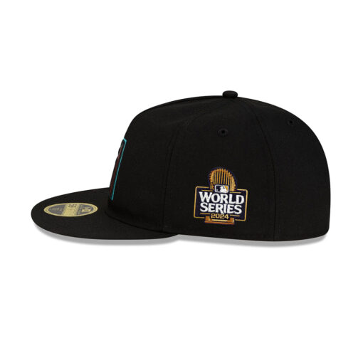 Arizona Diamondbacks Easy Retro Crown Black Stitched A-Frame Fitted Hat