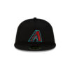 Arizona Diamondbacks Easy Retro Crown Black Stitched Logo AFrame Fitted Hat