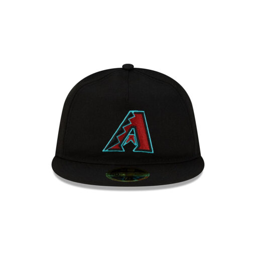 Arizona Diamondbacks Easy Retro Crown Black Stitched A-Frame Fitted Hat