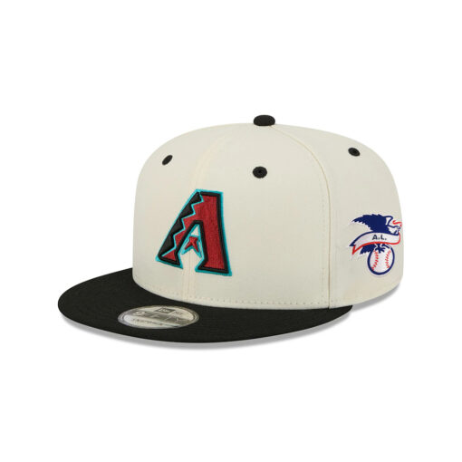 Arizona Diamondbacks Mascot Pin Cream Stitched Snapback Hat