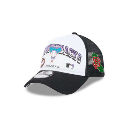 Arizona Diamondbacks Sport Classics White A-Frame Embroidery Trucker Cap