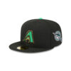 Arizona Diamondbacks St Patricks Day 2026 Black Stitched Fitted Hat 1 Arizona Diamondbacks St Patricks Day 2026 Black Stitched Logo Fitted Hat