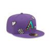 Arizona Diamondbacks Sunlight Pop Purple Embroidered Fitted Cap