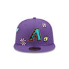 Arizona Diamondbacks Sunlight Pop Purple Embroidered Fitted Cap