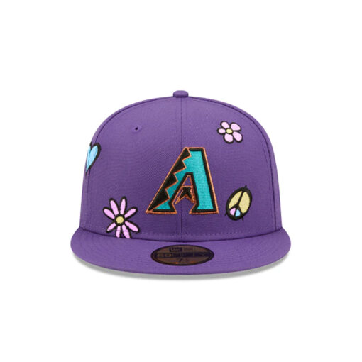 Arizona Diamondbacks Sunlight Pop Purple Embroidered Fitted Cap