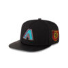 Arizona Diamondbacks Wool Letterman Black Embroidery Logo AFrame Snapback Cap