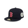 Boston Red Sox Boho Retro Crown Black Wool Embroidered Fitted Hat