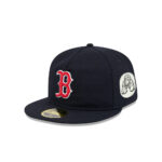 Boston Red Sox Boho Retro Crown Black Wool Embroidered Fitted Hat