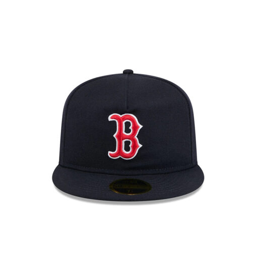 Boston Red Sox Boho Retro Crown Black Wool Embroidered Fitted Hat