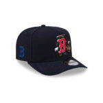 Boston Red Sox Cartoon Black Embroidered A-Frame Snapback Cap