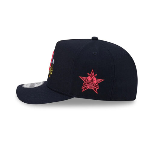 Boston Red Sox Cartoon Black Embroidered A-Frame Snapback Cap