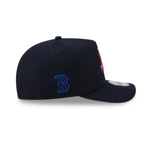 Boston Red Sox Cartoon Black Embroidered A-Frame Snapback Cap
