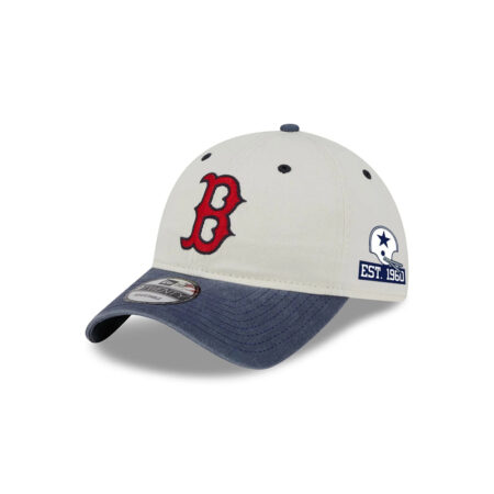 Boston Red Sox Classic Sidescript White Embroidered Adjustable Hat