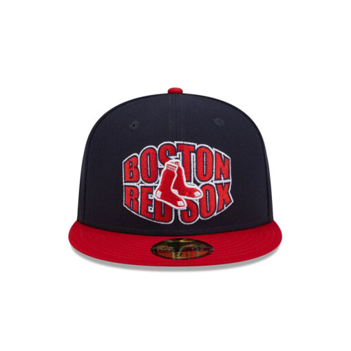 Boston Red Sox Classic Tones Black Stitched Fitted Cap Boston Red Sox Classic Tones Black Stitched Fitted Cap