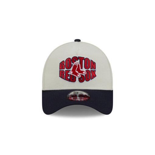 Boston Red Sox Classic Tones White Embroidered A-Frame Snapback Hat