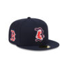 Boston Red Sox Deceptor Black Stitched Fitted Cap