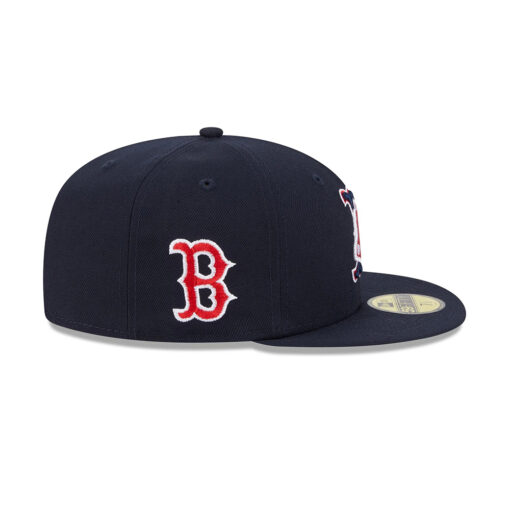 Boston Red Sox Deceptor Black Stitched Fitted Cap