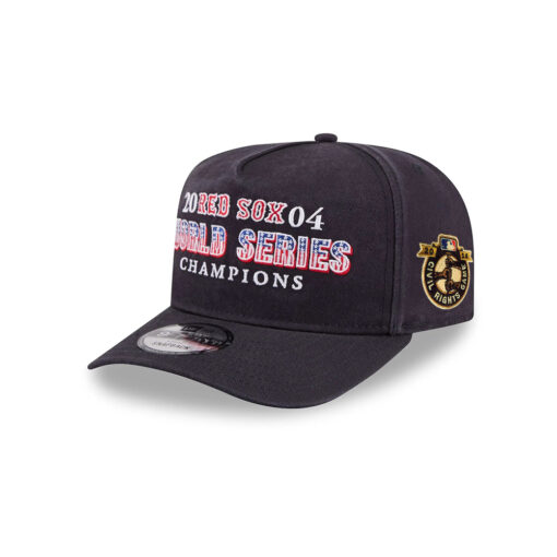 Boston Red Sox Historic Win Black Embroidered A-Frame Snapback Cap