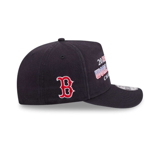 Boston Red Sox Historic Win Black Embroidered A-Frame Snapback Cap