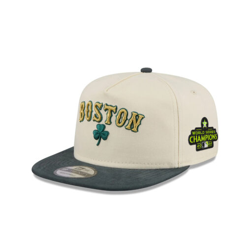 Boston Red Sox Metallic Cream Stitched Adjustable Cap