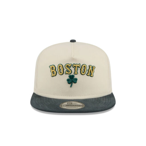 Boston Red Sox Metallic Cream Stitched Adjustable Cap