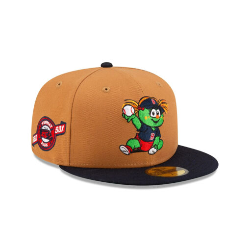 Boston Red Sox Mini Mascot V2 Brown Stitched Fitted Hat Boston Red Sox Mini Mascot V2 Brown Stitched Fitted Hat