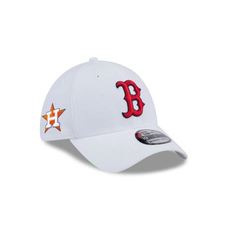 Boston Red Sox Optic White Embroidered Stretch Fit Hat