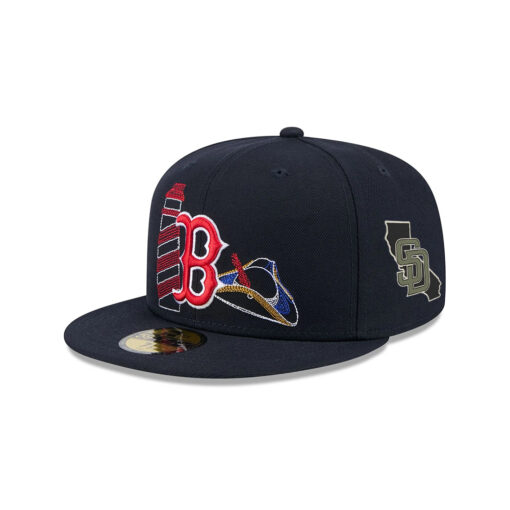 Boston Red Sox State Stitch Black Fitted Cap