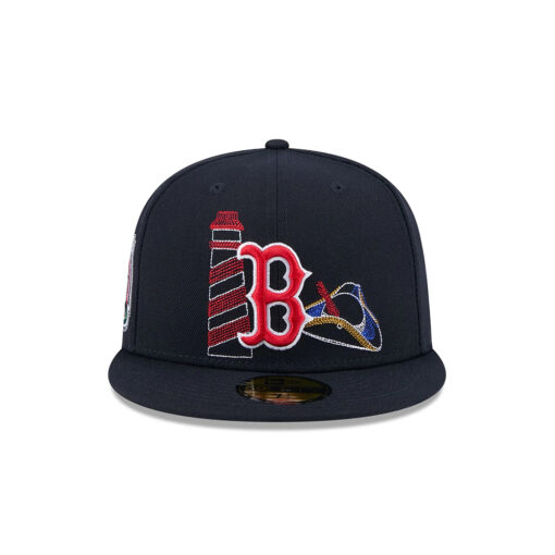 Boston Red Sox State Stitch Black Fitted Cap