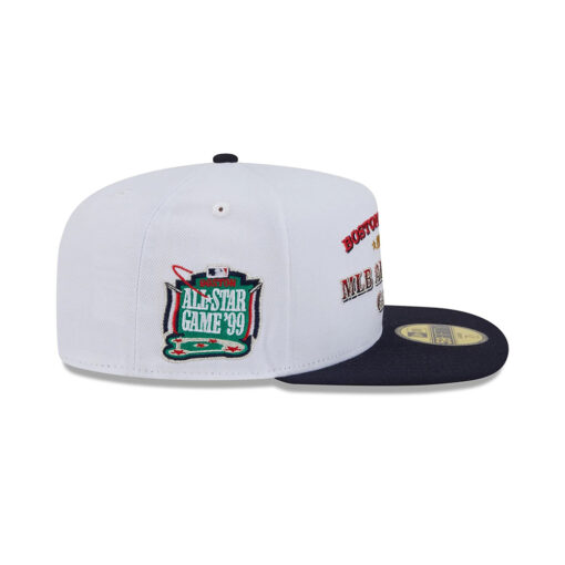 Boston Red Sox Summer Derby White Embroidered A-Frame Fitted Hat