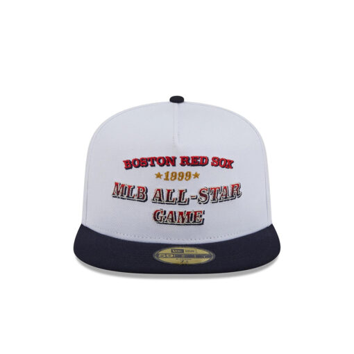 Boston Red Sox Summer Derby White Embroidered A-Frame Fitted Hat