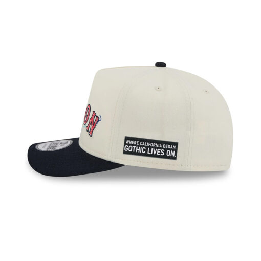 Boston Red Sox Team Scribble Cream Embroidered Golfer Cap