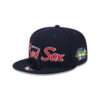 Boston Red Sox Wordmark Black Embroidered Snapback Cap