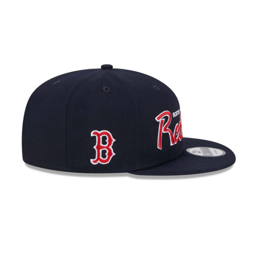 Boston Red Sox Wordmark Black Embroidered Snapback Cap